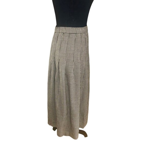 Vintage Talbots Womens Houndstooth Wool Midi Pleated Skirt Size 16 Preppy School - Picture 4 of 8